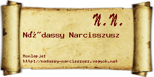 Nádassy Narcisszusz névjegykártya